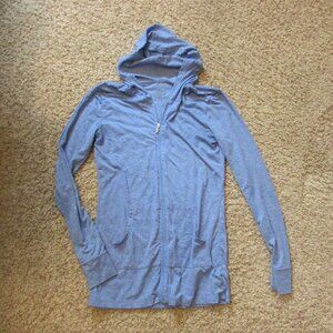 Cuddl Duds Active Layer Small Blue Full Zip Hooded Sweatshirt Lightweight EUC